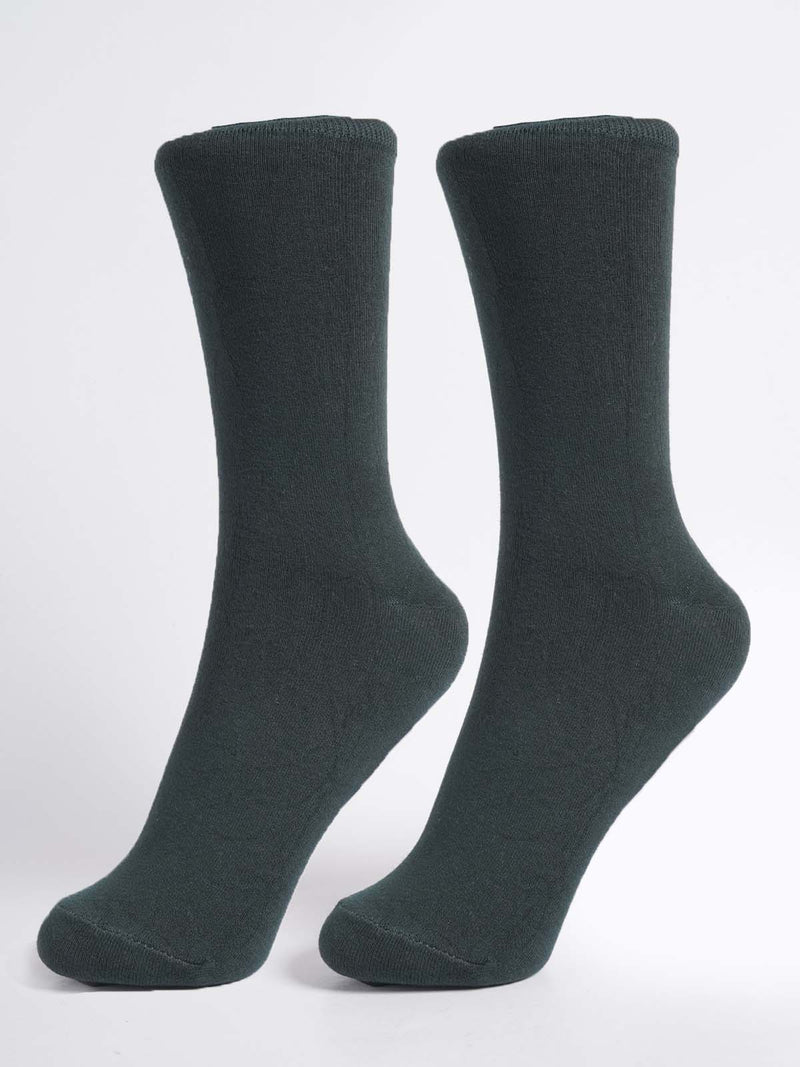 Dark Green Plain Socks (SOCKS-1284)