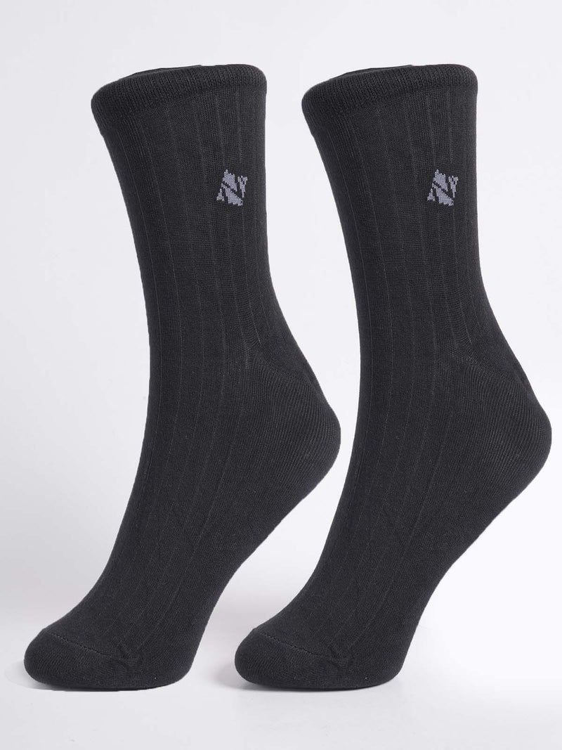 Black Textured Socks (SOCKS-1285)