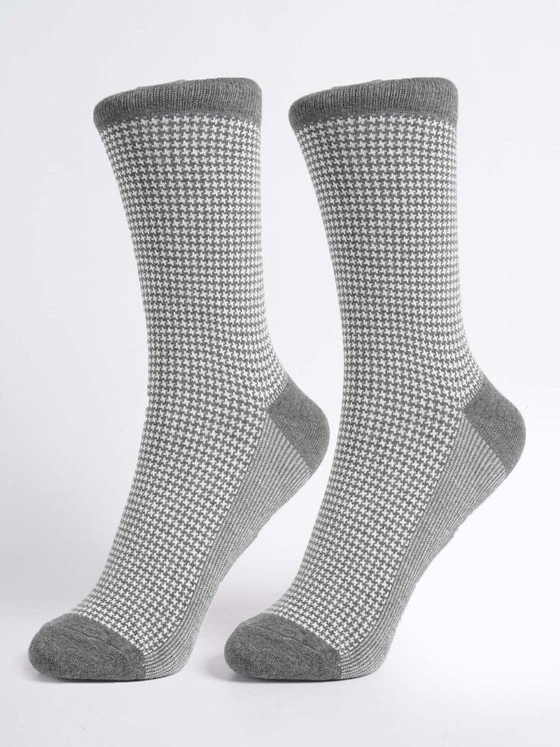 Gray & White Textured Socks (SOCKS-1287)