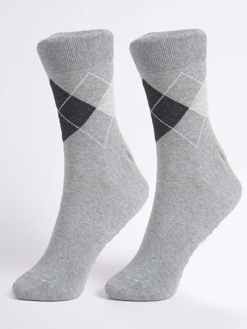 Gray & Black Designer Socks (SOCKS-1291)