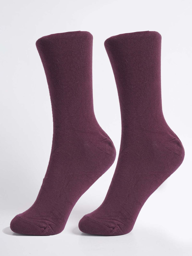 Maroon Plain Socks (SOCKS-1311)