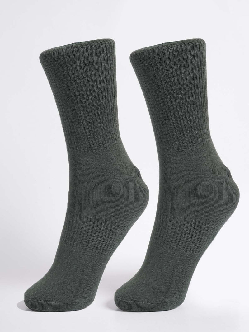 Dark Green Plain Socks (SOCKS-1313)