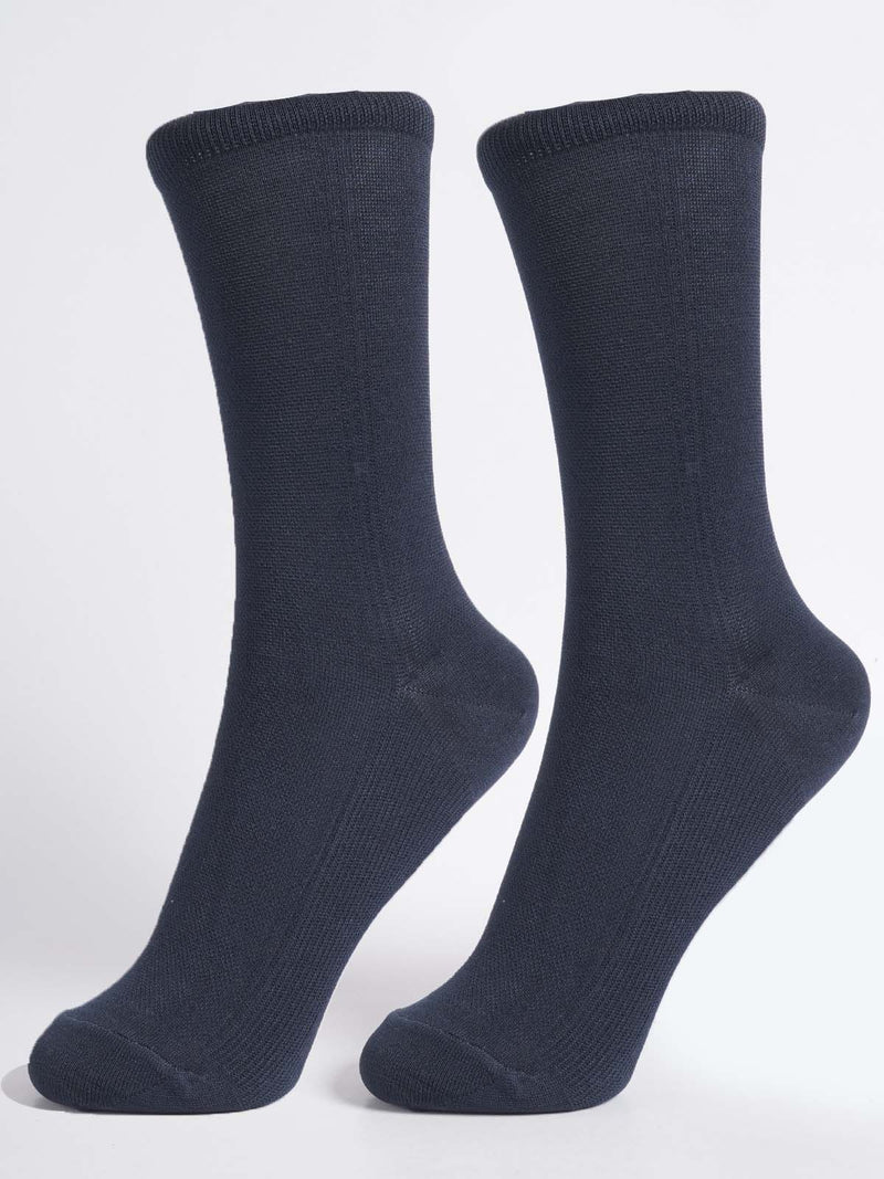 Navy Blue Plain Socks (SOCKS-1326)