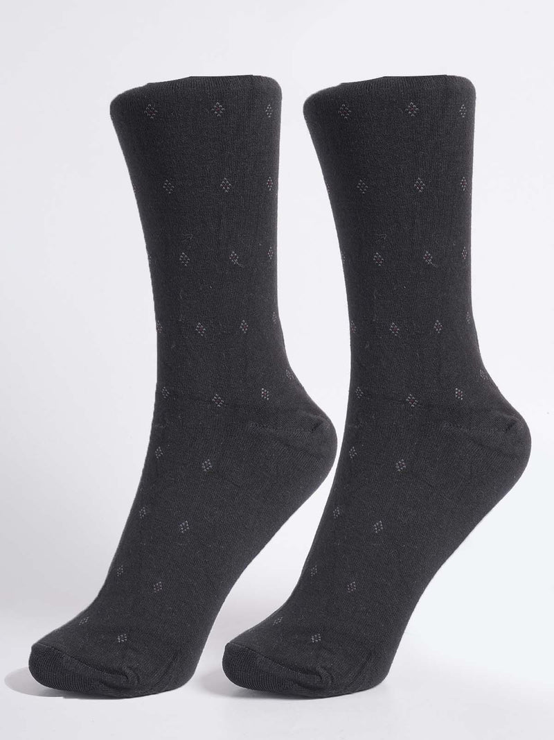 Black Printed Socks (SOCKS-1330)