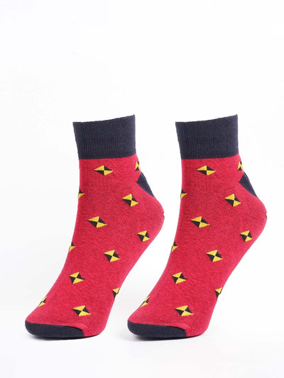 Black & Red Designer Socks (SOCKS-1335)