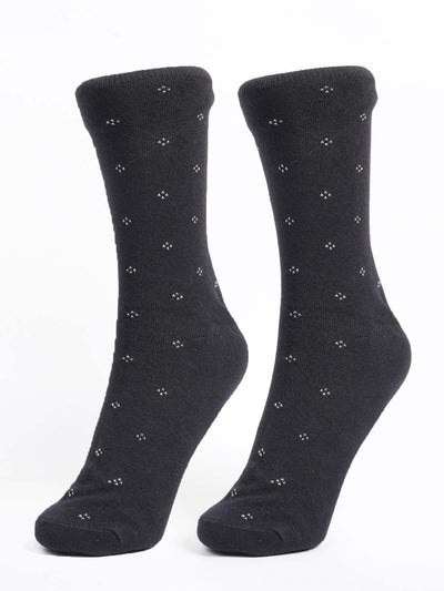 Black Designer Socks (SOCKS-1338)