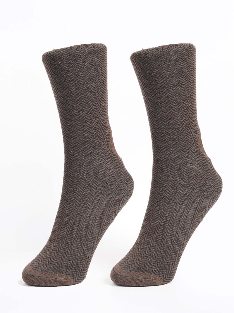 Brown Designer Socks (SOCKS-1344)