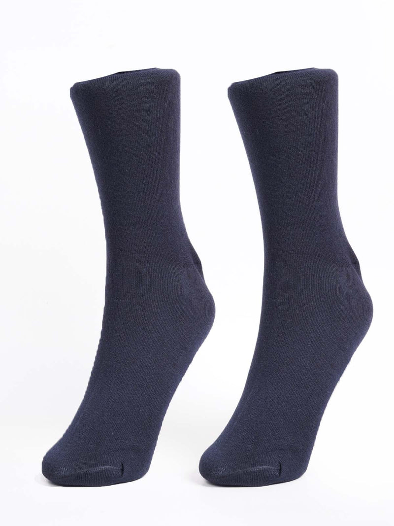 Navy Blue Plain Socks (SOCKS-1346)