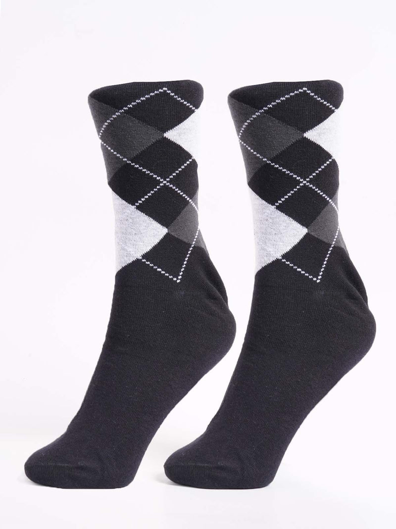 Black Designer Socks (SOCKS-1349)