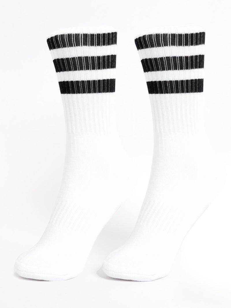 White Designer Socks (SOCKS-1377)