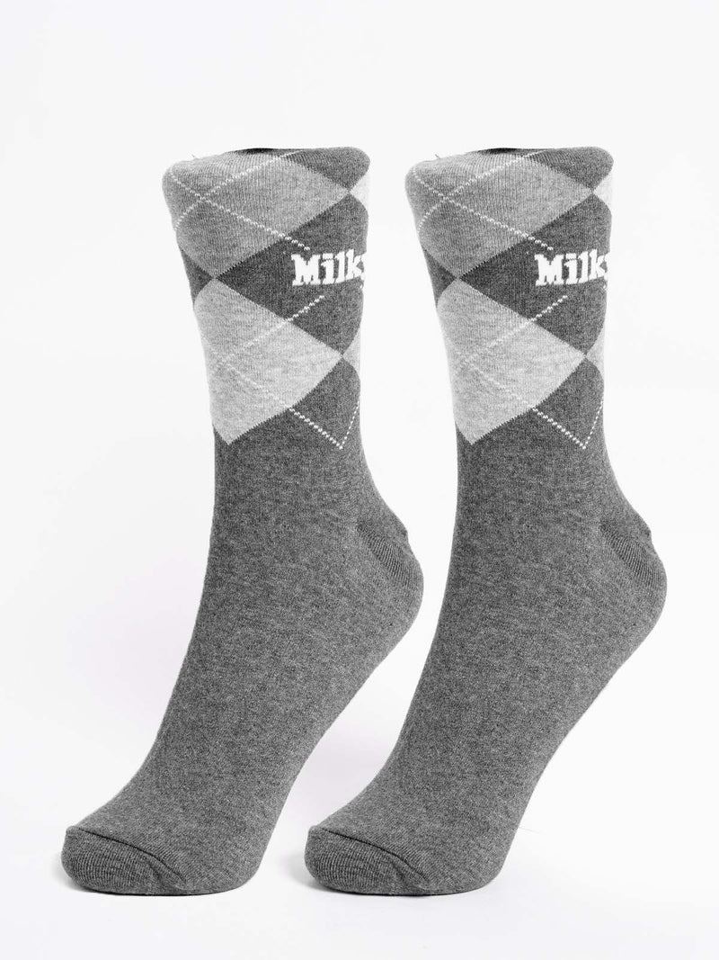 Grey Color Designer Socks (SOCKS-1409)