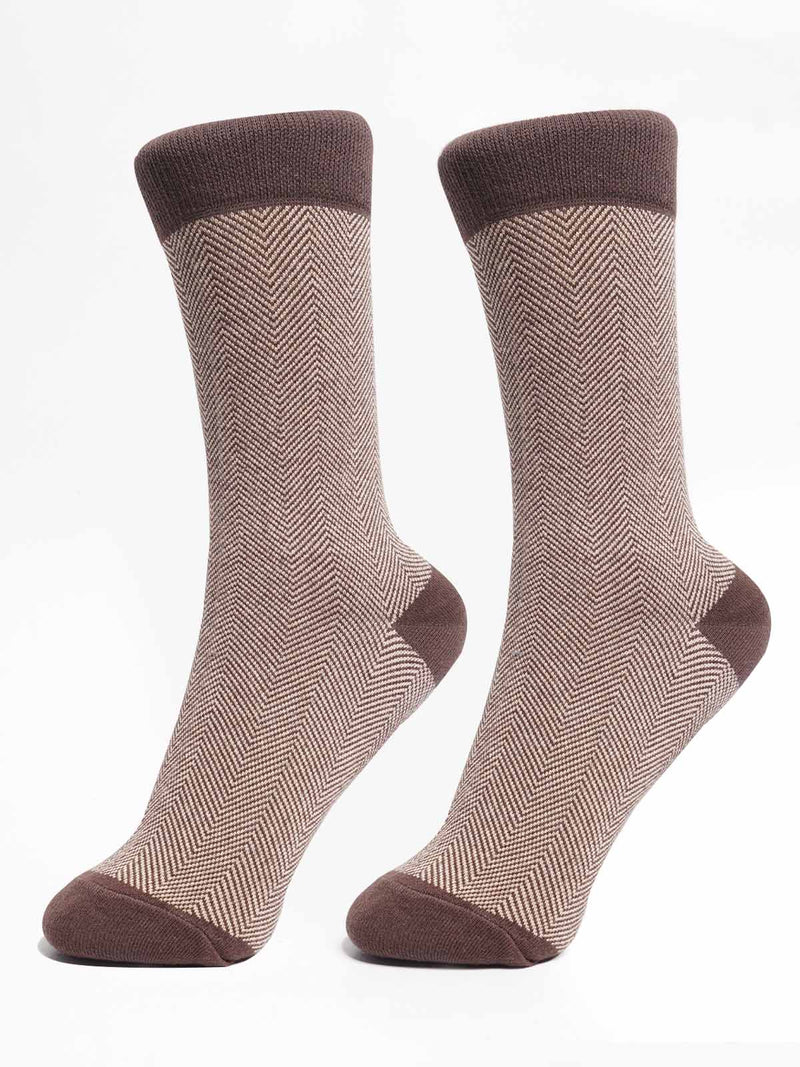 Brown Designer Socks (SOCKS-1447)