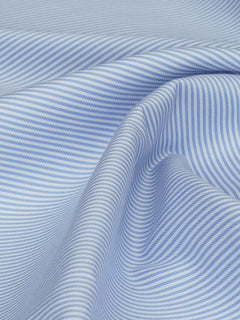 Sky Blue & White Bengal Stripes Bespoke Shirt (BSST-014)