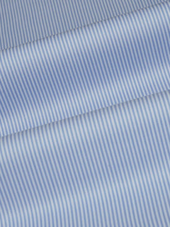 Sky Blue & White Bengal Stripes Bespoke Shirt (BSST-014)