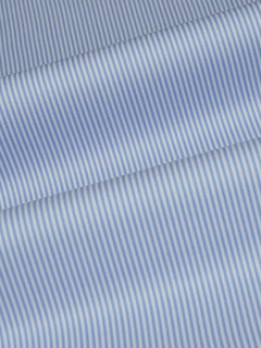 Sky Blue & White Bengal Stripes Bespoke Shirt (BSST-003)