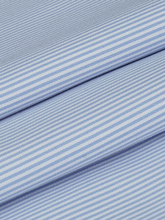 Sky Blue & White Bengal Stripes Bespoke Shirt (BSST-014)