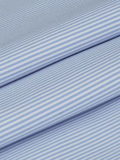 Sky Blue & White Bengal Stripes Bespoke Shirt (BSST-003)