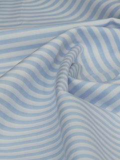 Sky Blue & White Banker Stripes Bespoke Shirt (BSST-039)