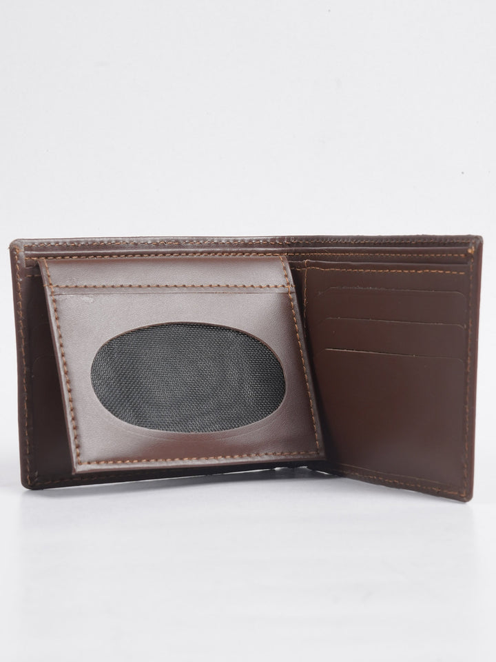 Brown Plain Leather Wallet (W-206)