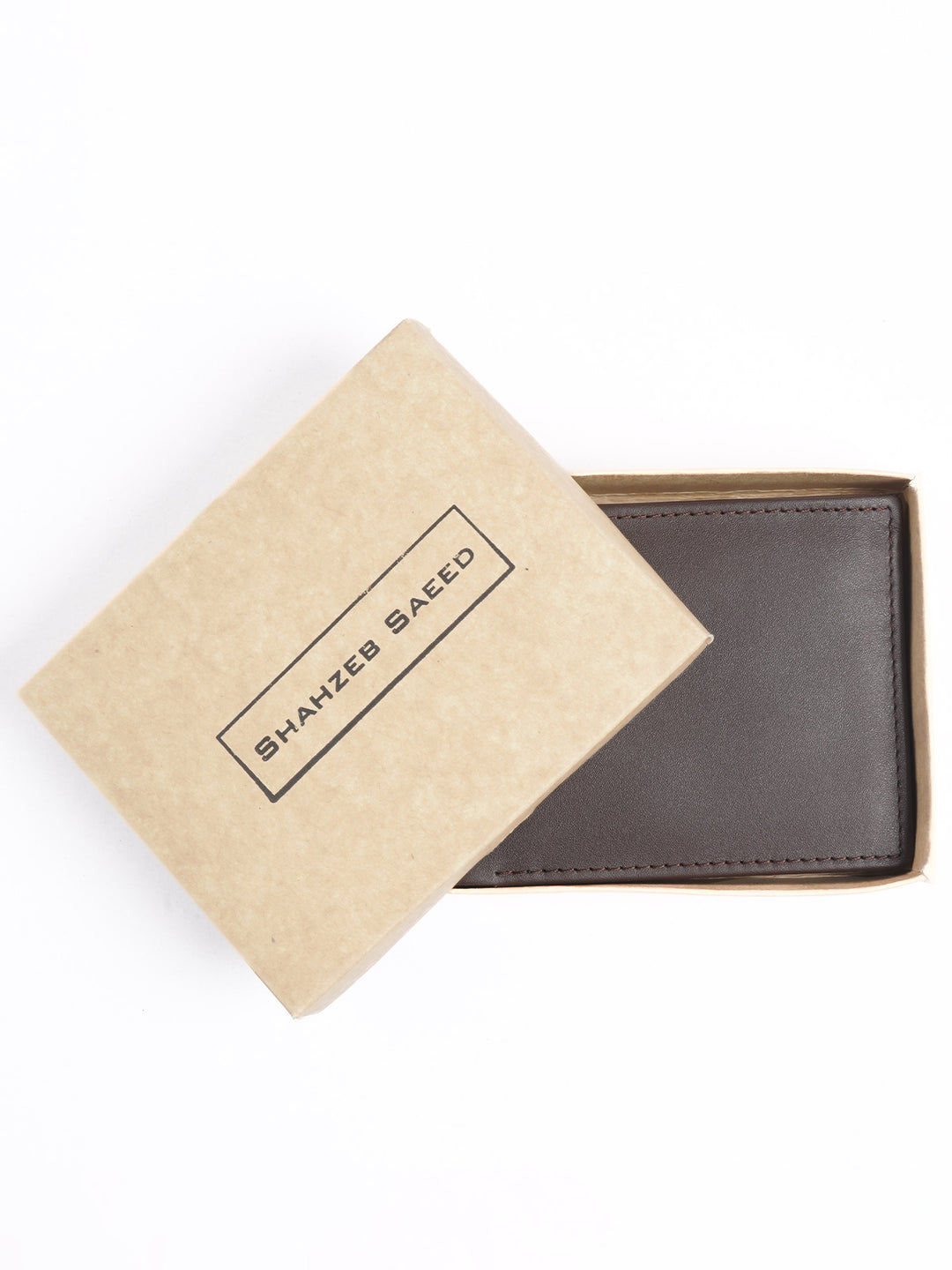 Brown Plain Leather Wallet (W-208)