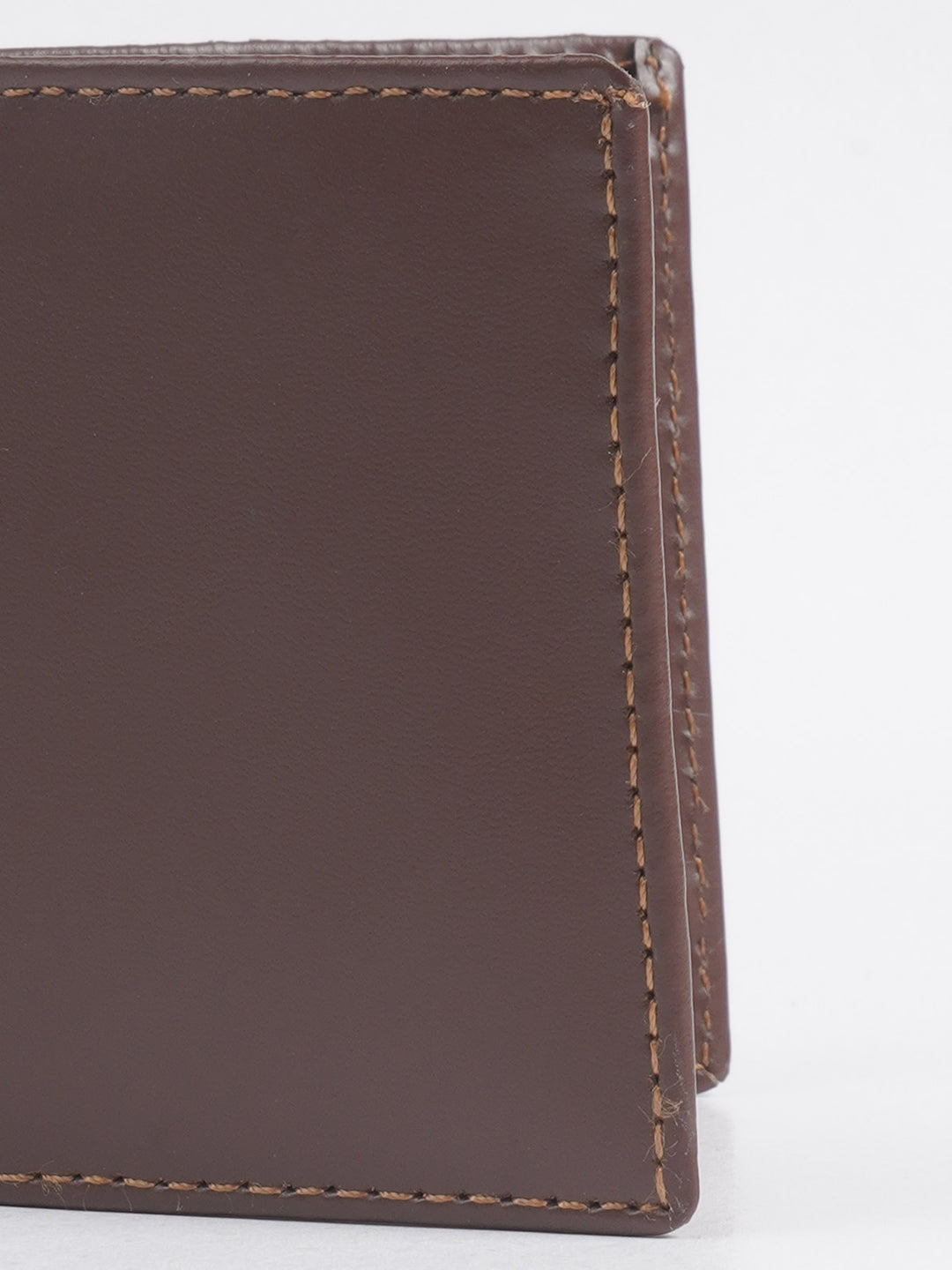 Brown Plain Leather Wallet (W-210)