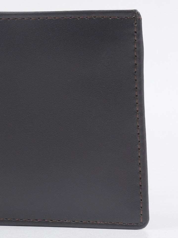 Black Plain Leather Wallet (W-211)