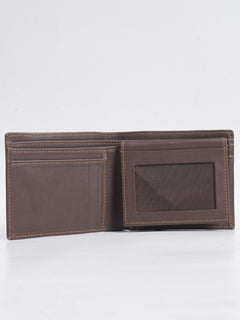 Brown Plain Leather Wallet (W-212)