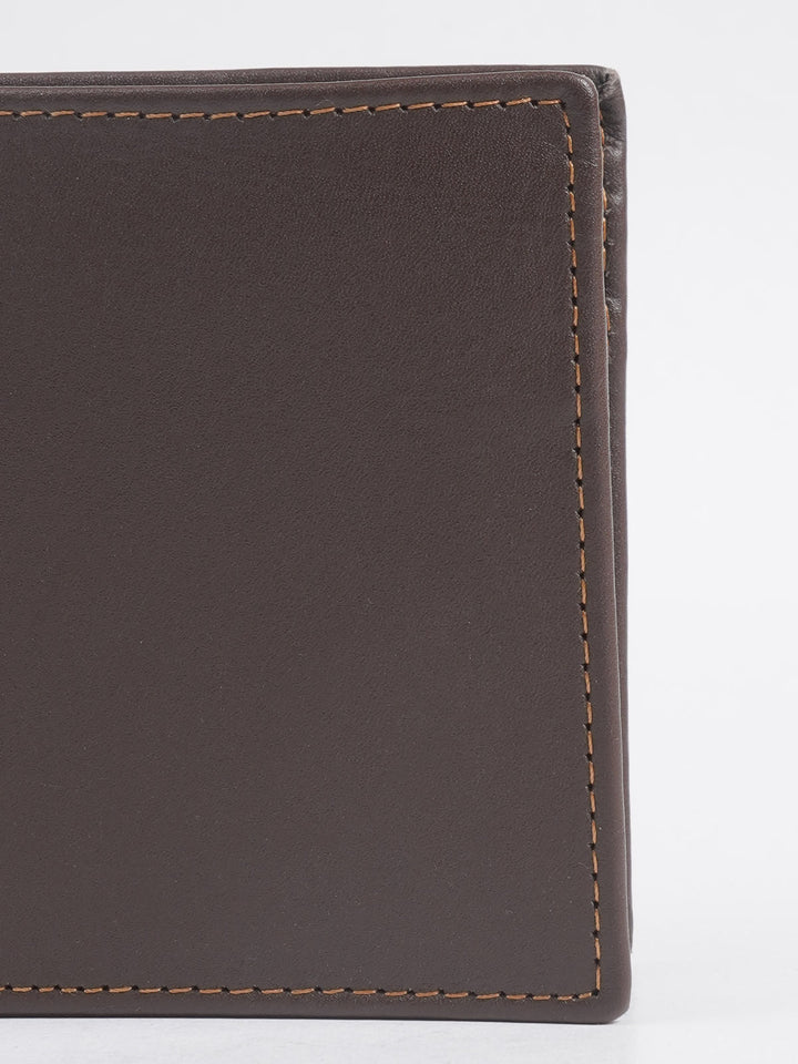 Brown Plain Leather Wallet (W-212)