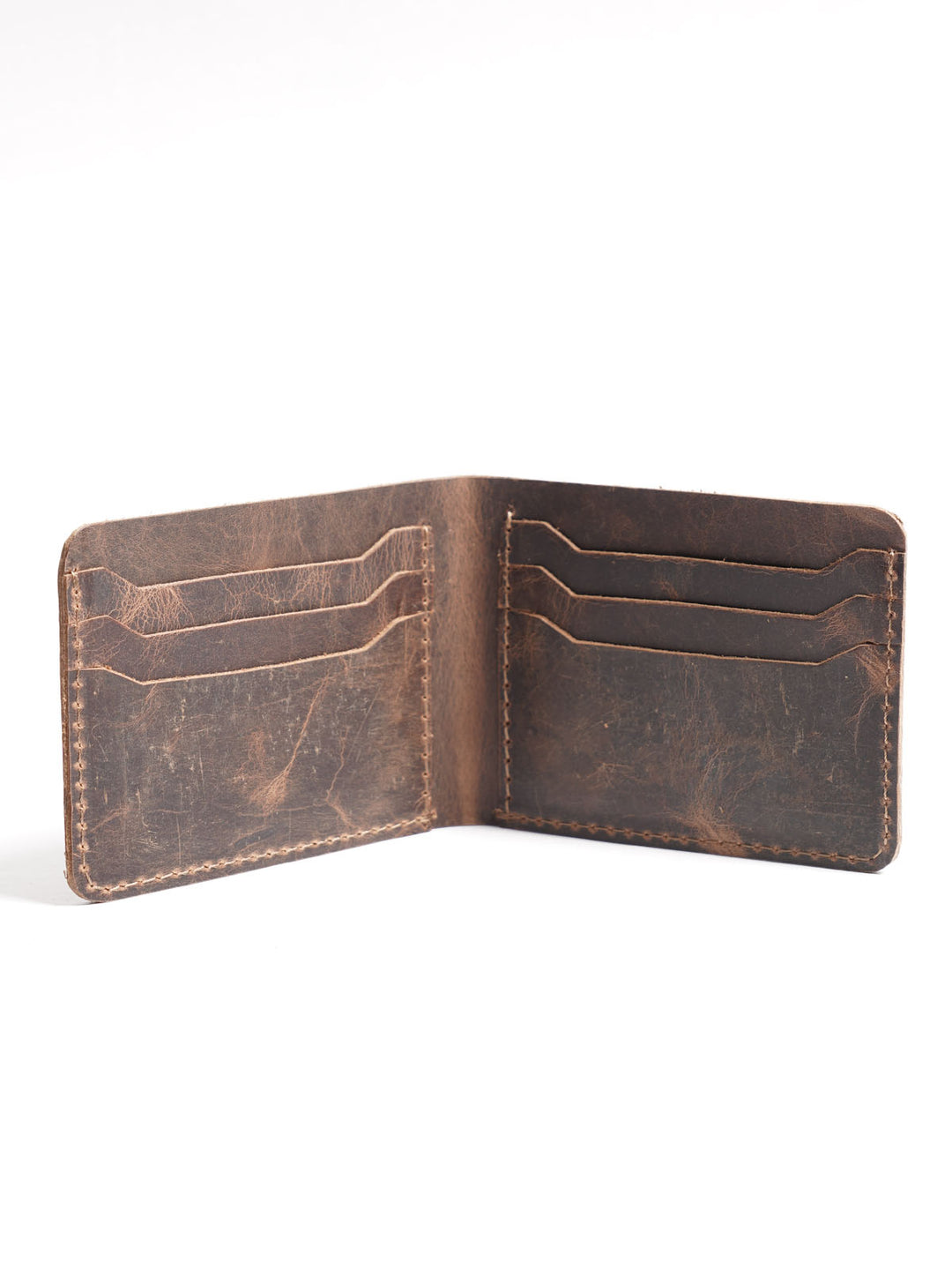 Brown Textured Leather Wallet (W-220)