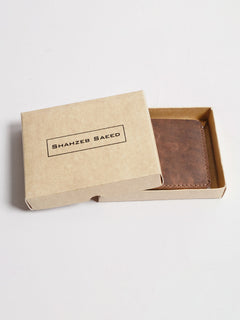 Brown Textured Leather Wallet (W-220)