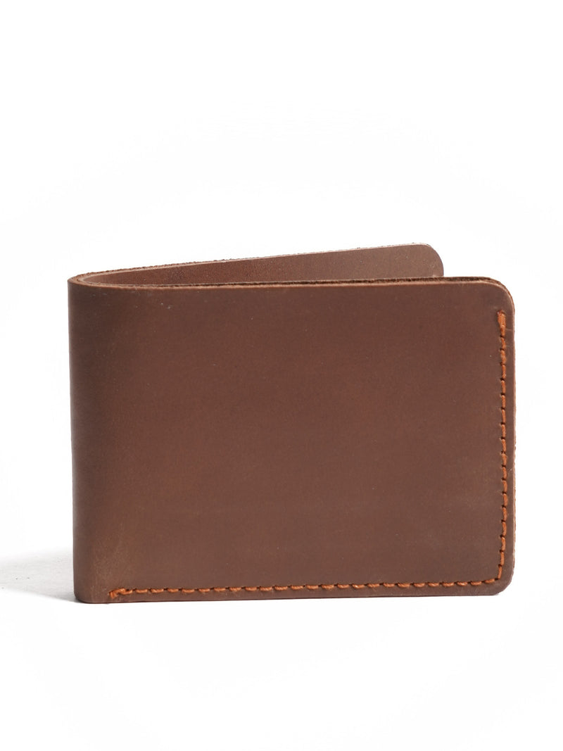 Light Brown Plain Leather Wallet (W-221)