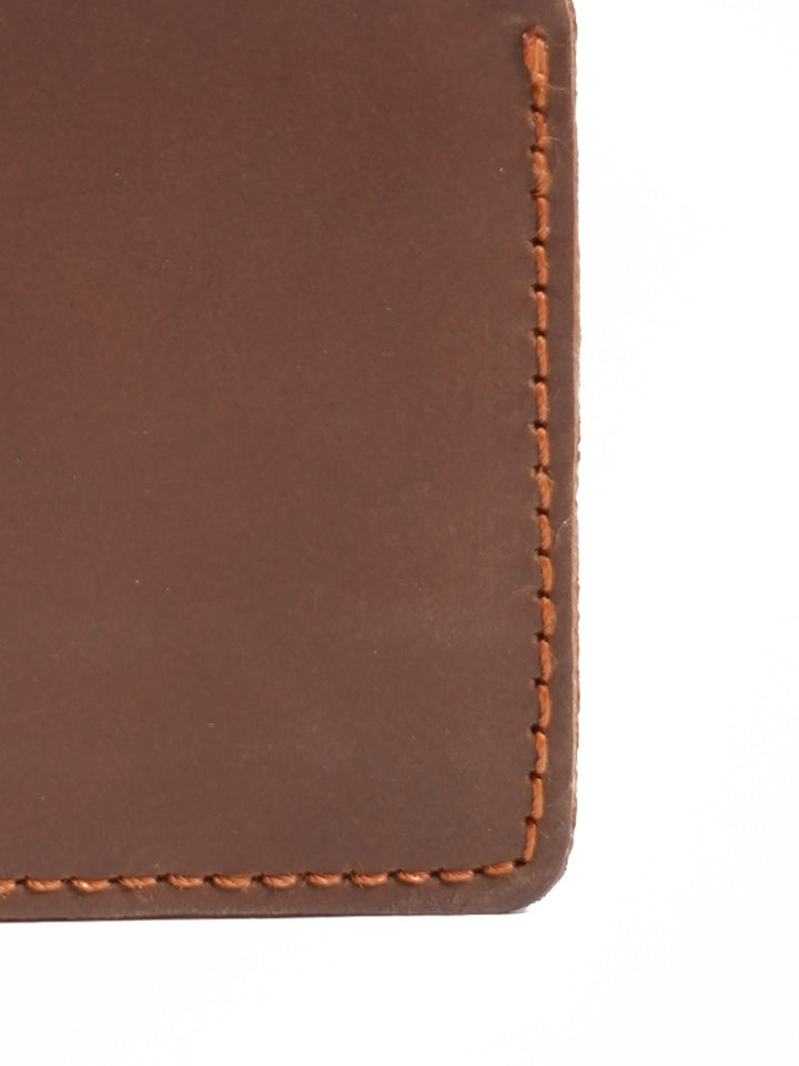 Light Brown Plain Leather Wallet (W-221)