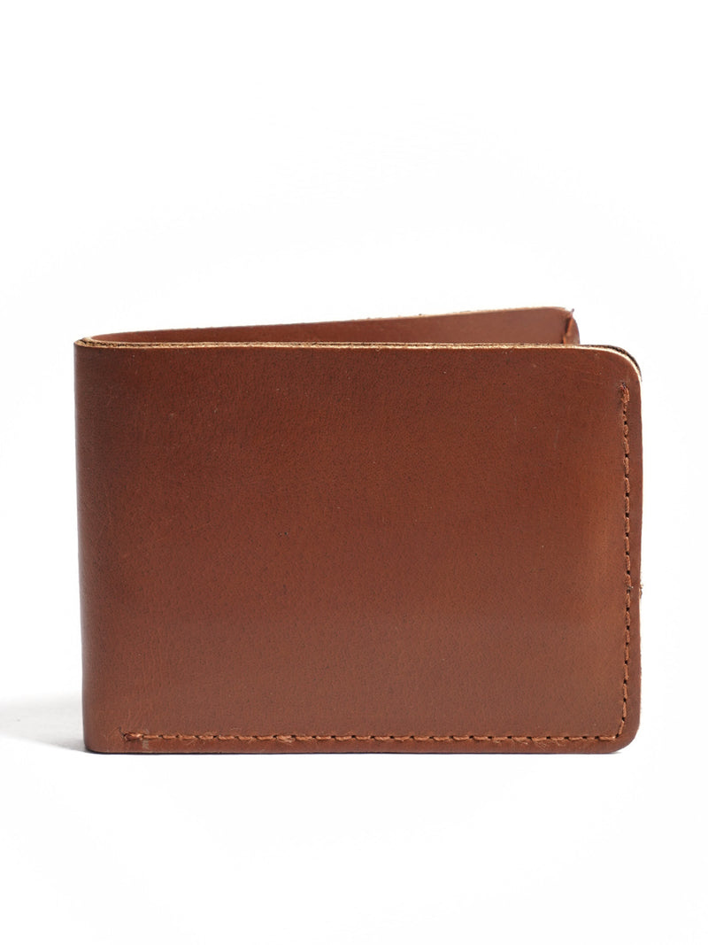 Brown Plain Leather Wallet (W-222)