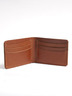 Brown Plain Leather Wallet (W-222)