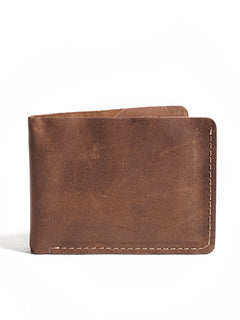 Camel Textured Leather Wallet (W-223)