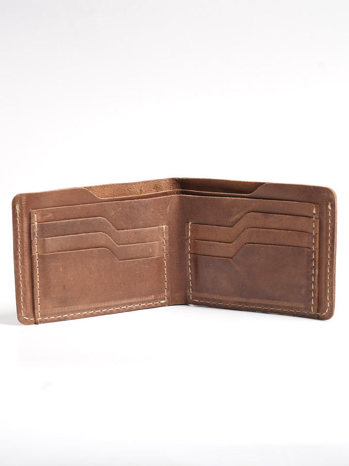 Camel Textured Leather Wallet (W-223)