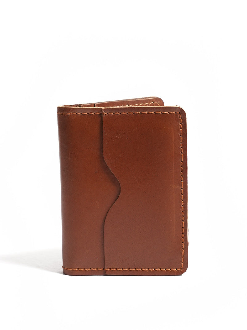 Light Brown Leather Card Holder (W-235)