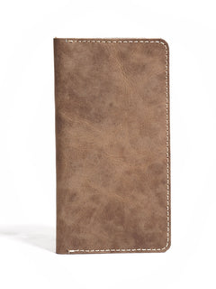 Light Brown Textured Leather Long Wallet (W-229)