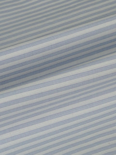 Sky Blue & White Horizontal Striped Bespoke Shirt (BSST-010)