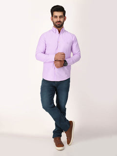 Light Purple Button Down Casual Shirt (CSW-322)