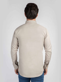 Light Brown Button Down Casual Shirt (CSW-356)