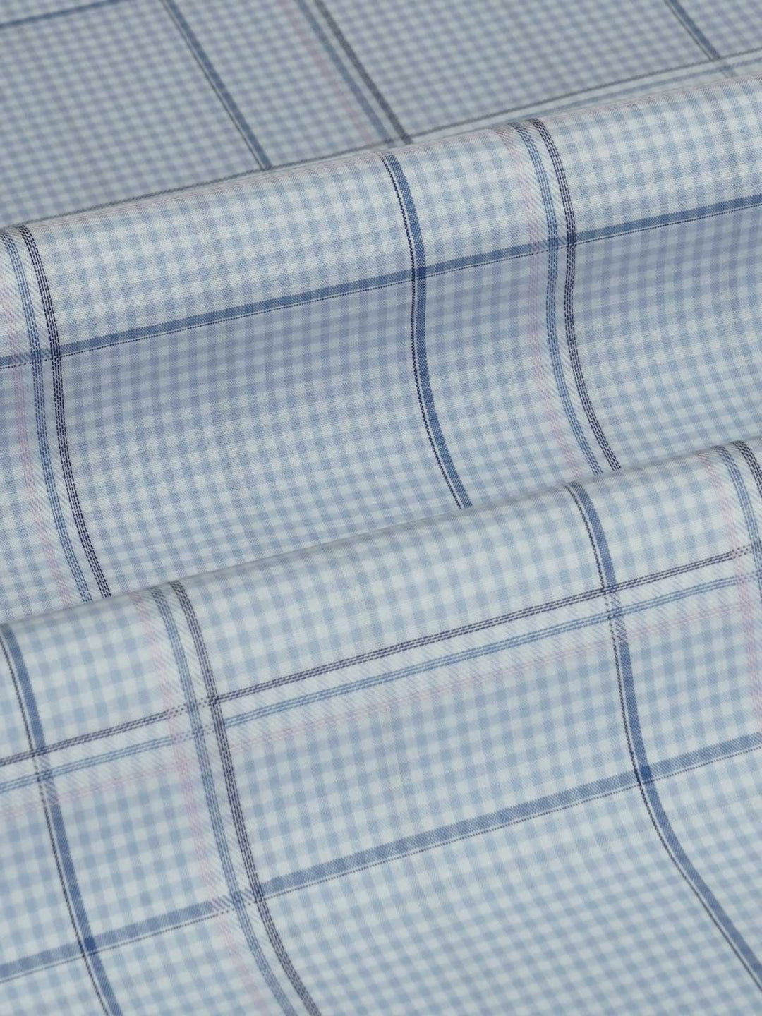 Sky Blue Check Bespoke Shirt (BSCK-006)