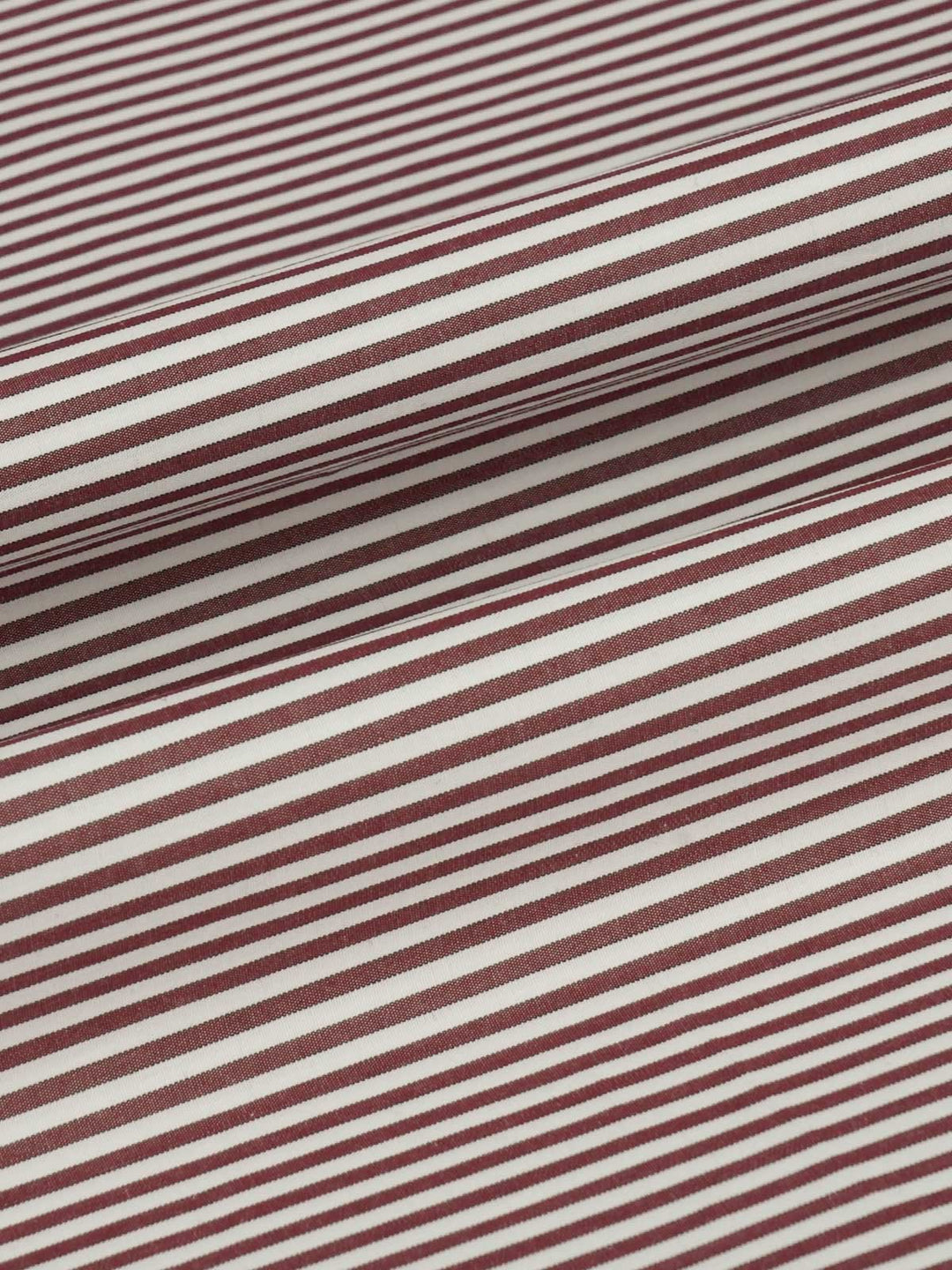 Maroon & White Striped Bespoke Shirt (BSST-047)