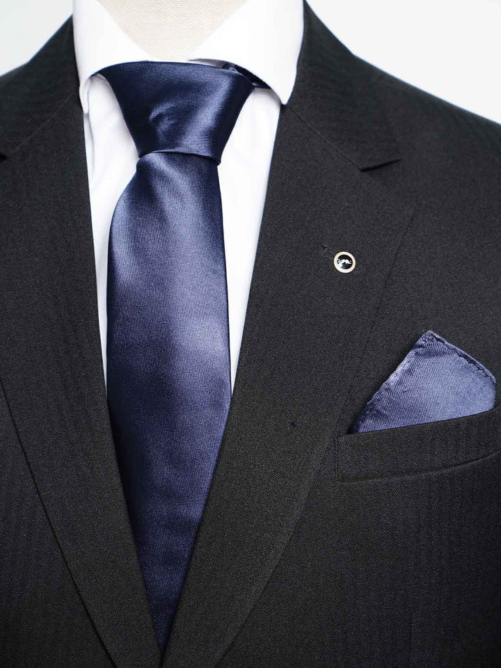 Navy Blue Tie Set (TS-378)