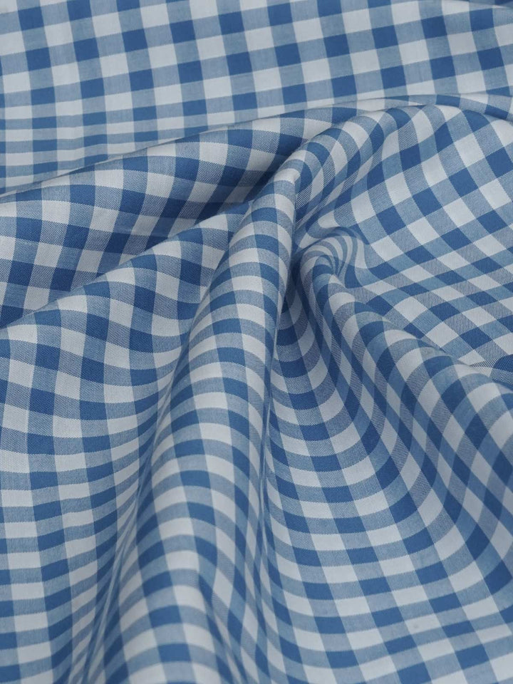 Blue & White Check Bespoke Shirt (BSCK-022)