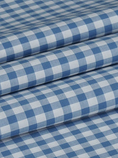 Blue & White Check Bespoke Shirt (BSCK-022)