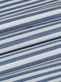 White & Blue Striped Bespoke Shirt (BSST-021)