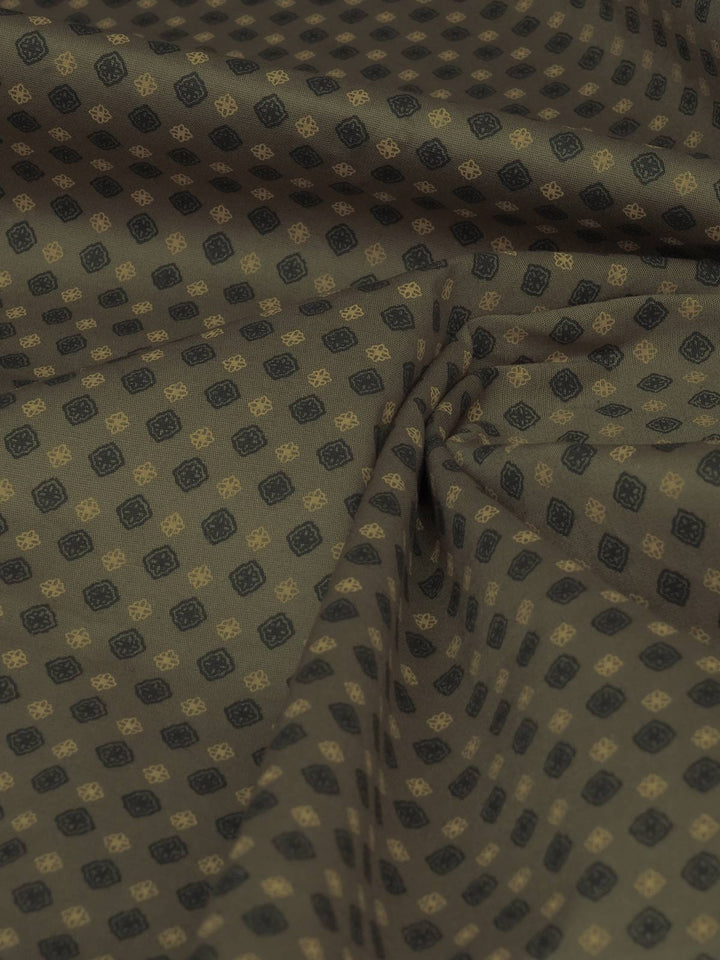 Medium Brown Printed Bespoke Shirt (BSPR-014)