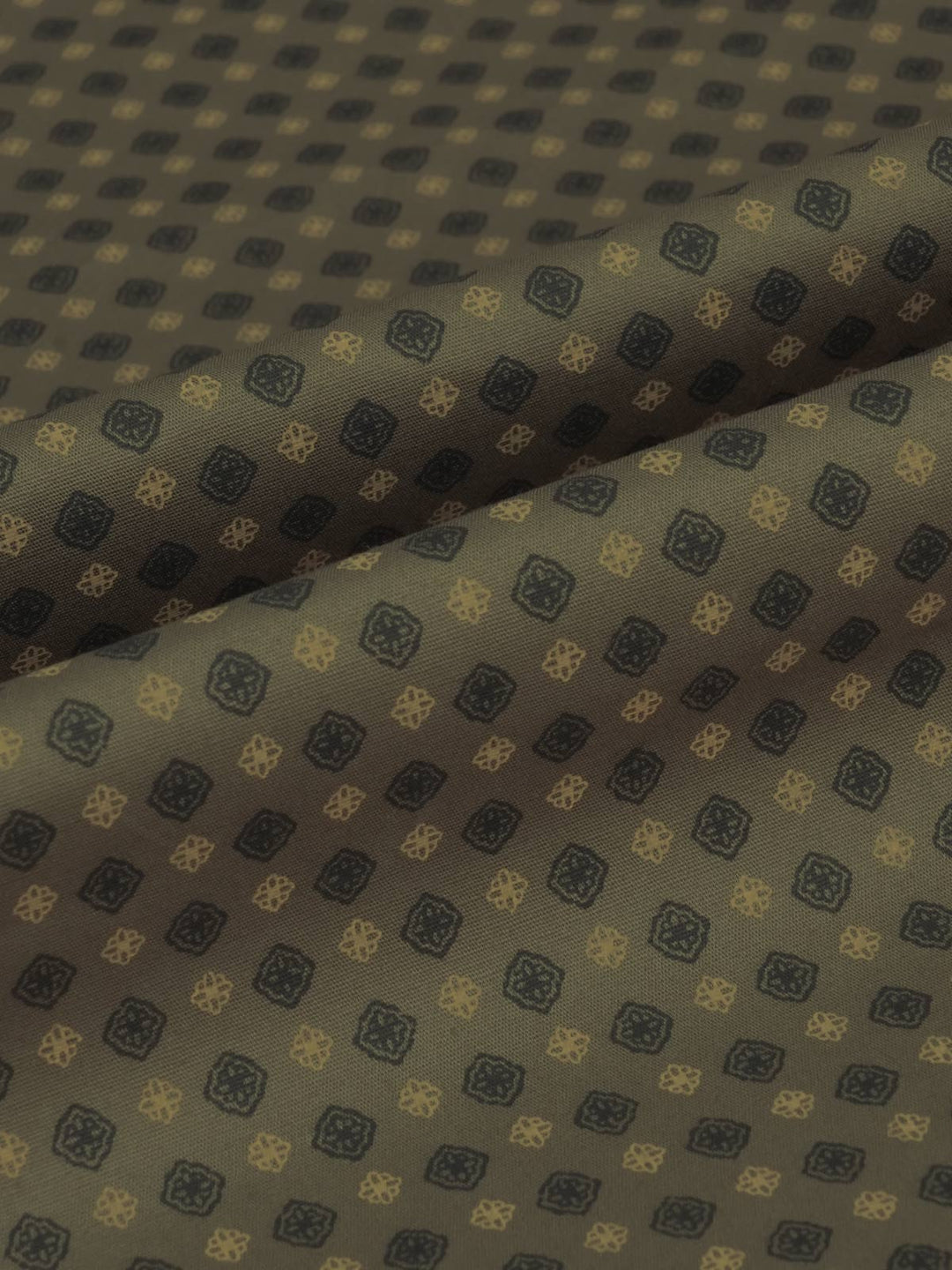 Medium Brown Printed Bespoke Shirt (BSPR-014)