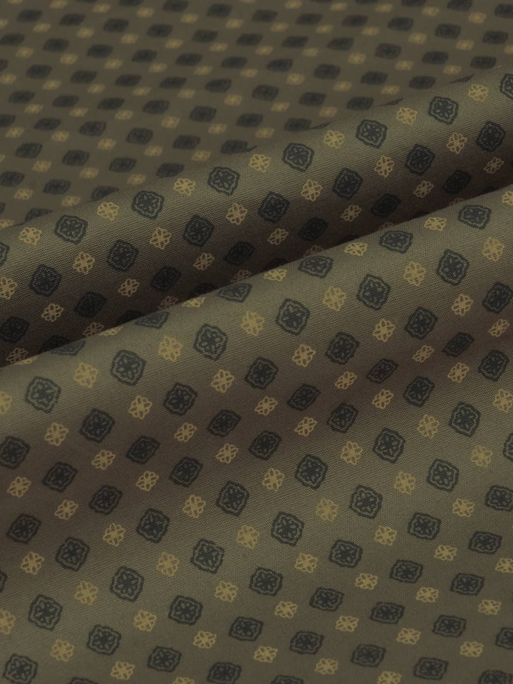 Medium Brown Printed Bespoke Shirt (BSPR-014)